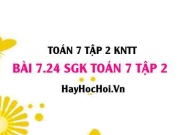 Bài 7.24 SGK Toán 7 tập 2 Kết nối tri thức